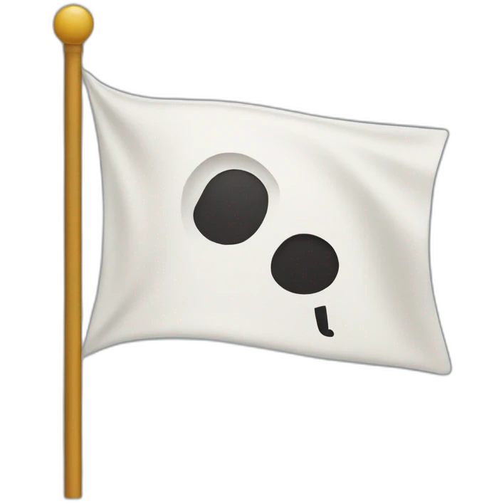 white flag with a question mark in the center emoji