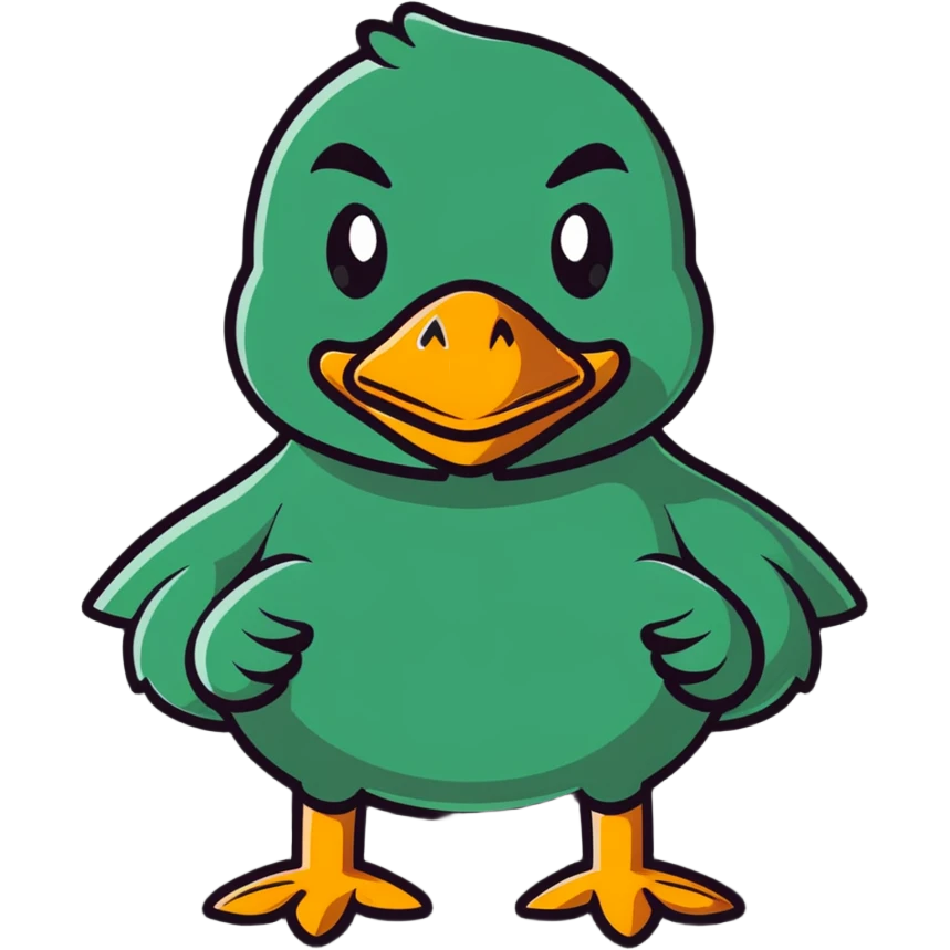 doom duck with evil grin emoji