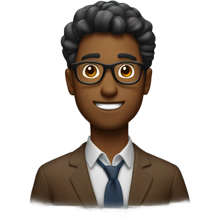 Brown Nerdy fit man emoji