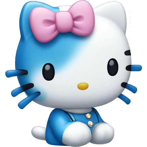 Hello kitty blue 💙 emoji