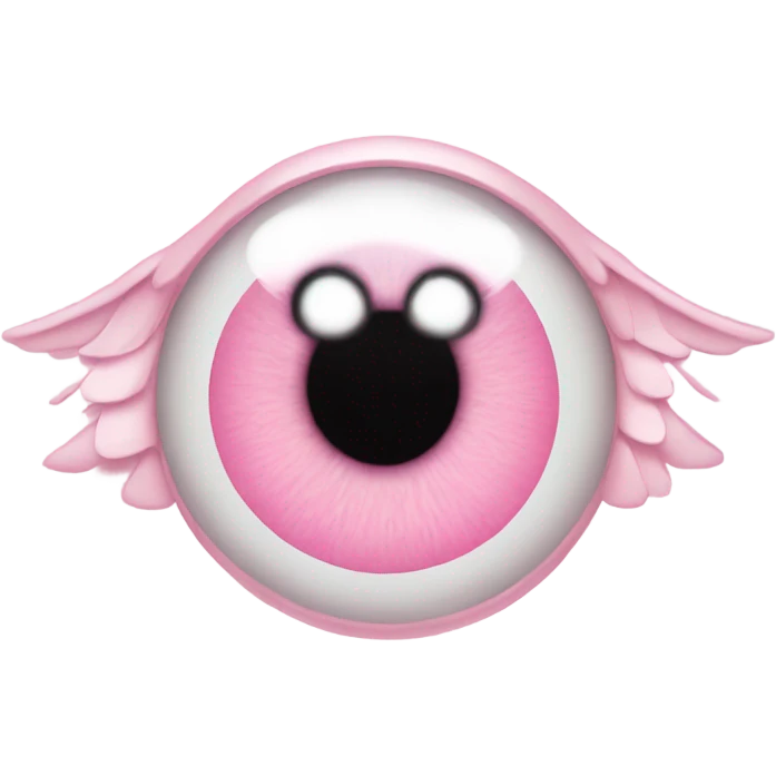 Light pink eye with wings emoji