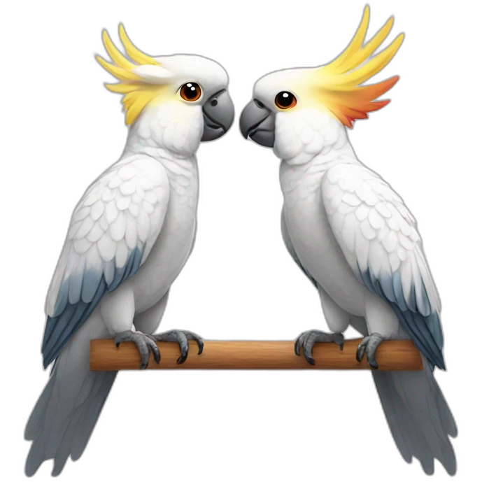 Cockatoo with Cockatiel emoji