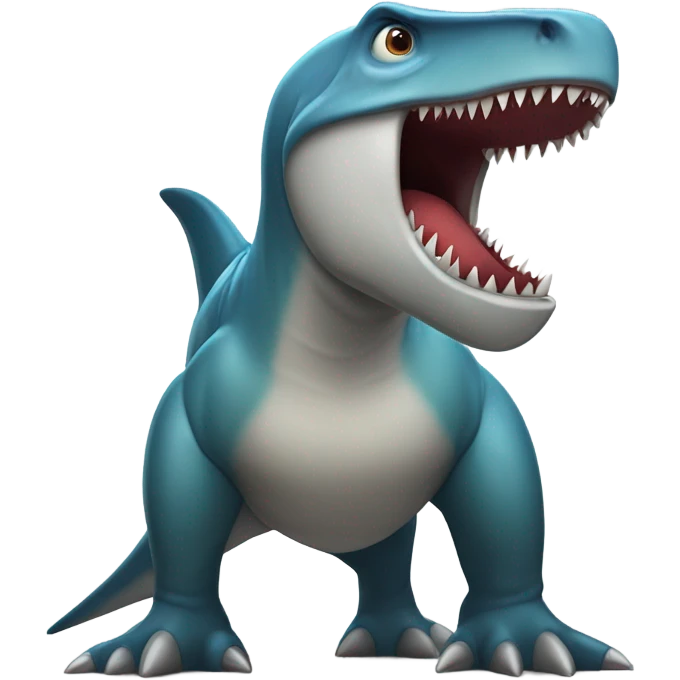 Shriek as a shark dinosaur  emoji