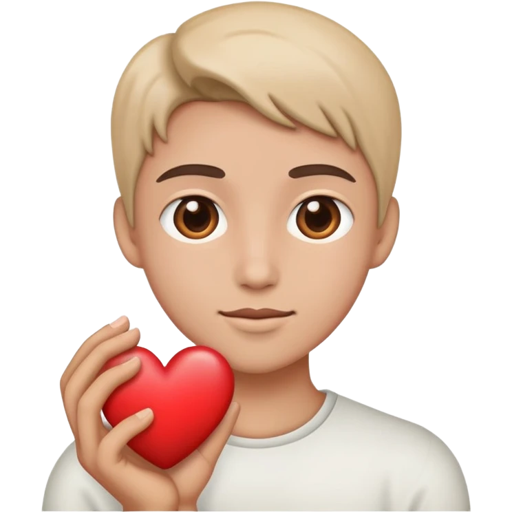 make me a emoji with a kind person holding a heart emoji
