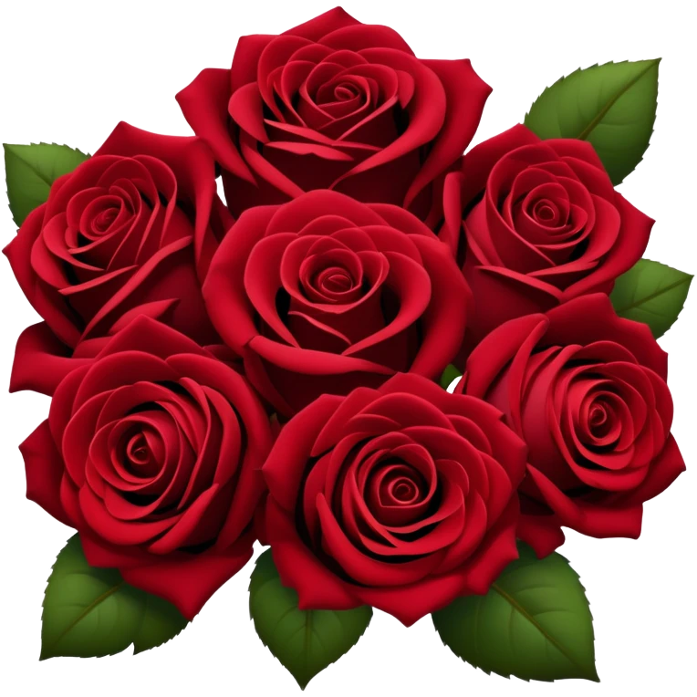 Bouquet of dark red roses emoji