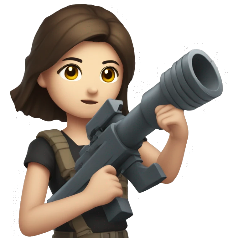 anime girl herobrine with bazooka emoji
