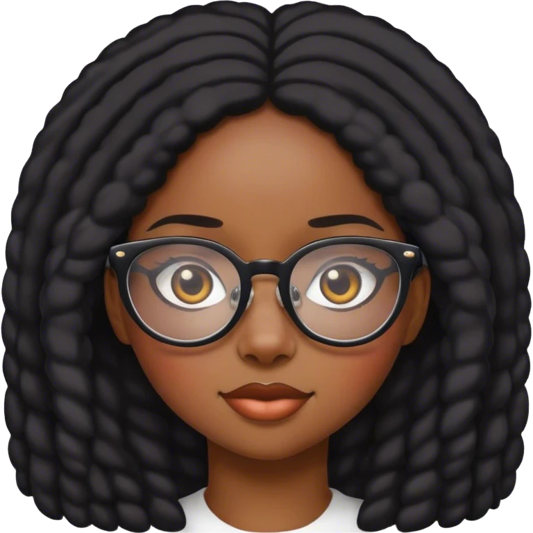 Menina negra de óculos  emoji