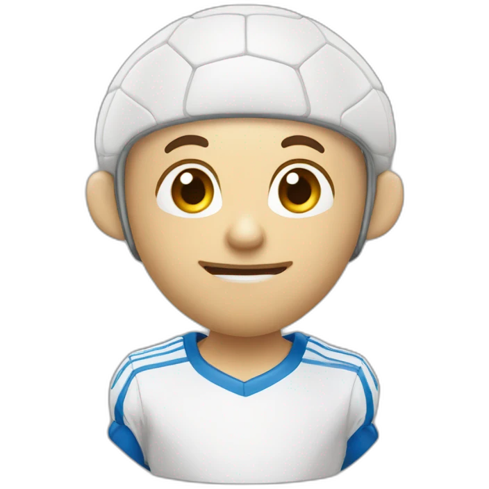 Chèvre qui hurle avec un ballon de handball emoji