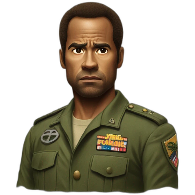 frowning kirk from tropic thunder emoji