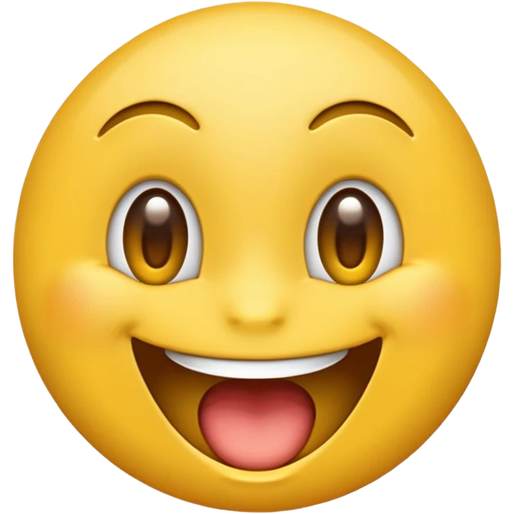 really really happy emoji, wide open mouth, sparkling eyes, classic emoji style emoji
