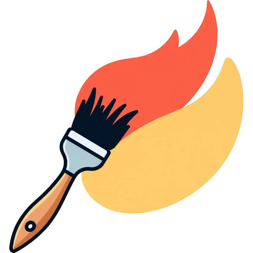 elegant color palette with paintbrush emoji