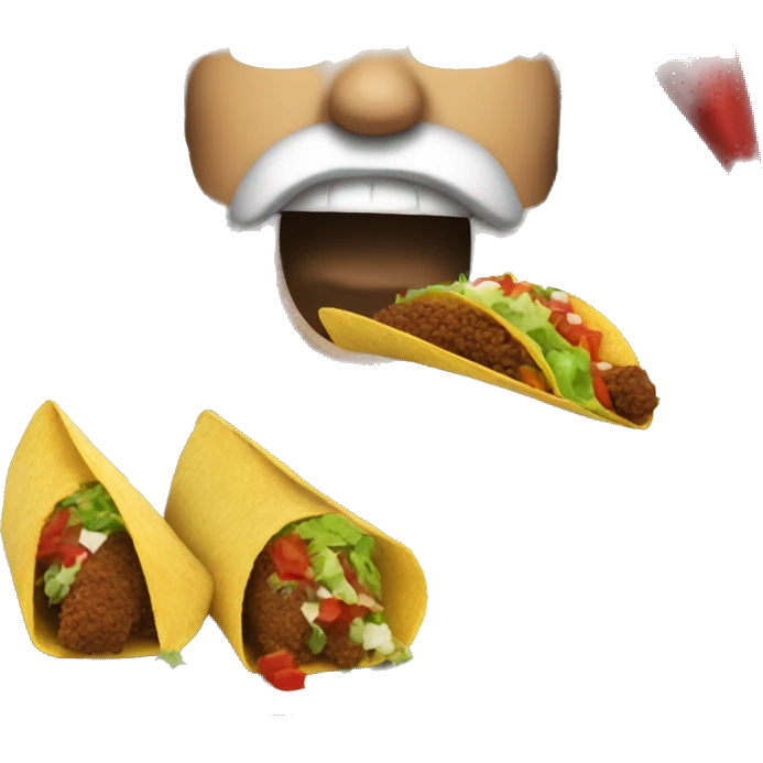 Santa eating tacos emoji