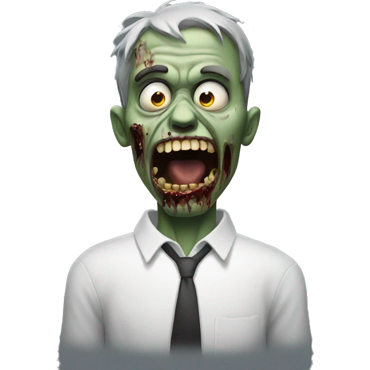 Zombie drooling emoji
