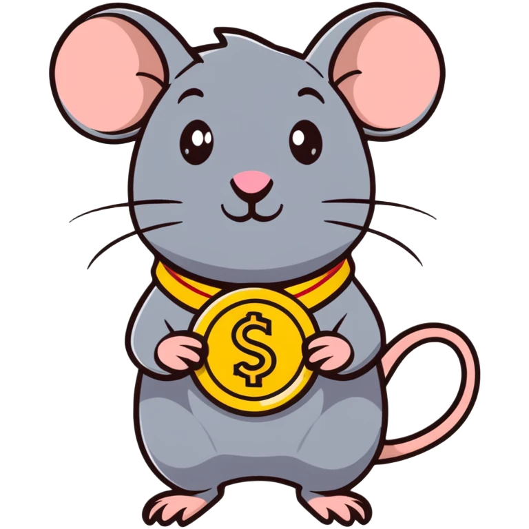 rat with a gold medal and ribbon emoji