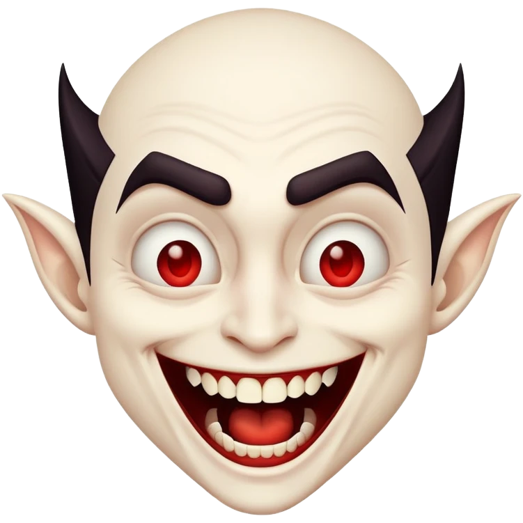 Vampire laughing crazy emoji