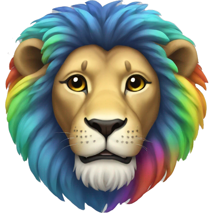 Rainbow lion emoji
