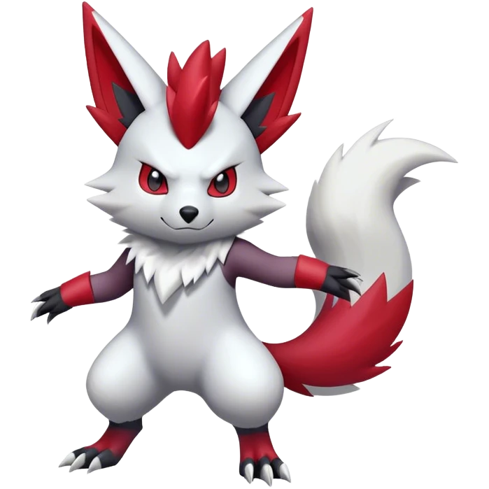 Epic Shiny Cool Cute Kawaii Zangoose-Zoroark-Pokemon Full Body emoji