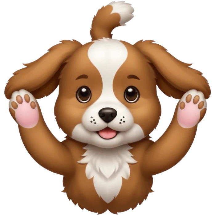 Puppy upside down  emoji
