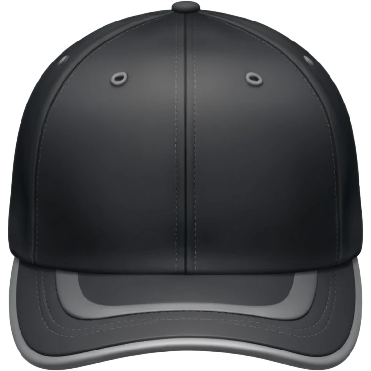 an ios genmoji for a black baseball cap (no logo) emoji