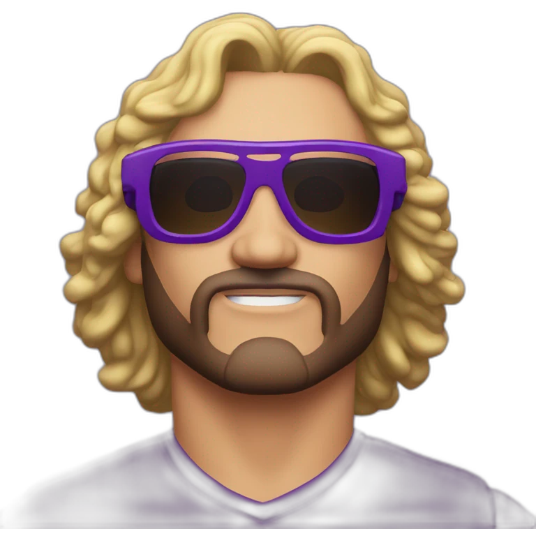 wwf macho man in his iconic purple glasses emoji