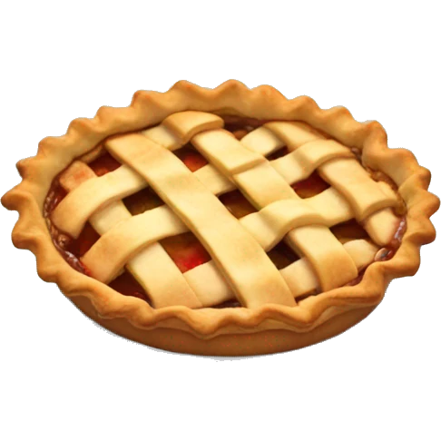 Cute apple pie emoji