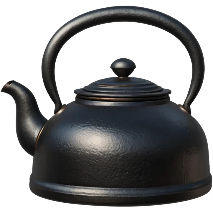 black old style kettle emoji
