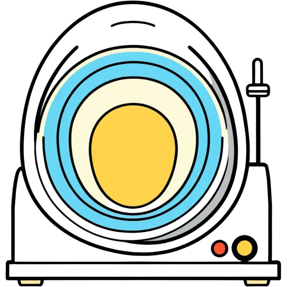 Mri head coil with mirror emoji