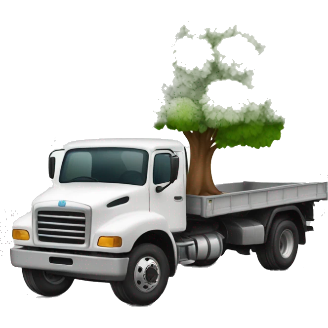 Truck with a tree in the back emoji