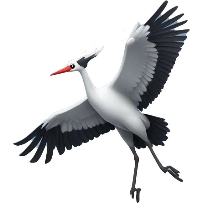 flying crane emoji