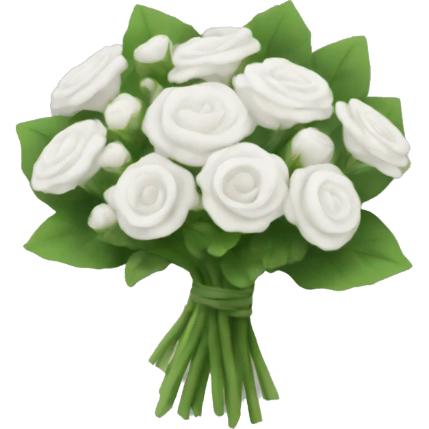 white bouquet  emoji