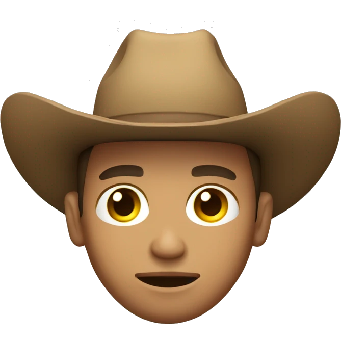Light-skinned cowboy in desert emoji