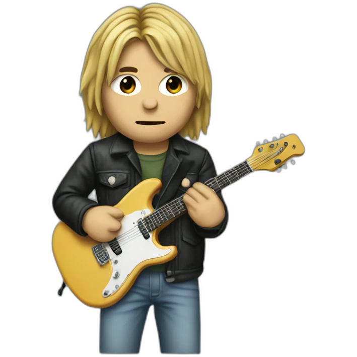 kurt cobain holding guitar emoji