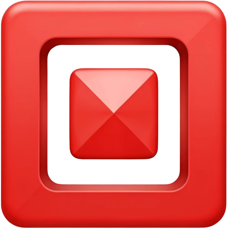 Red 90degres turned square shape emoji