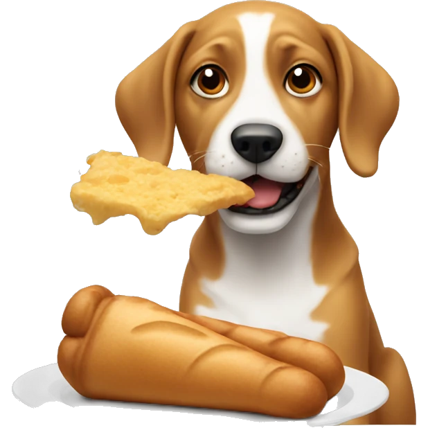 Dog eating  emoji
