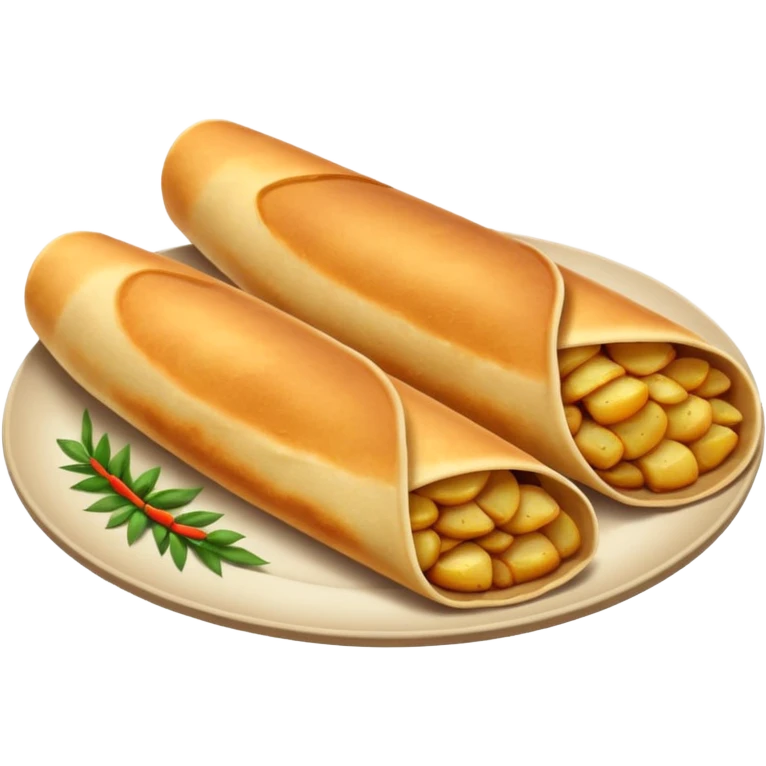 masala dosa in south indian style emoji