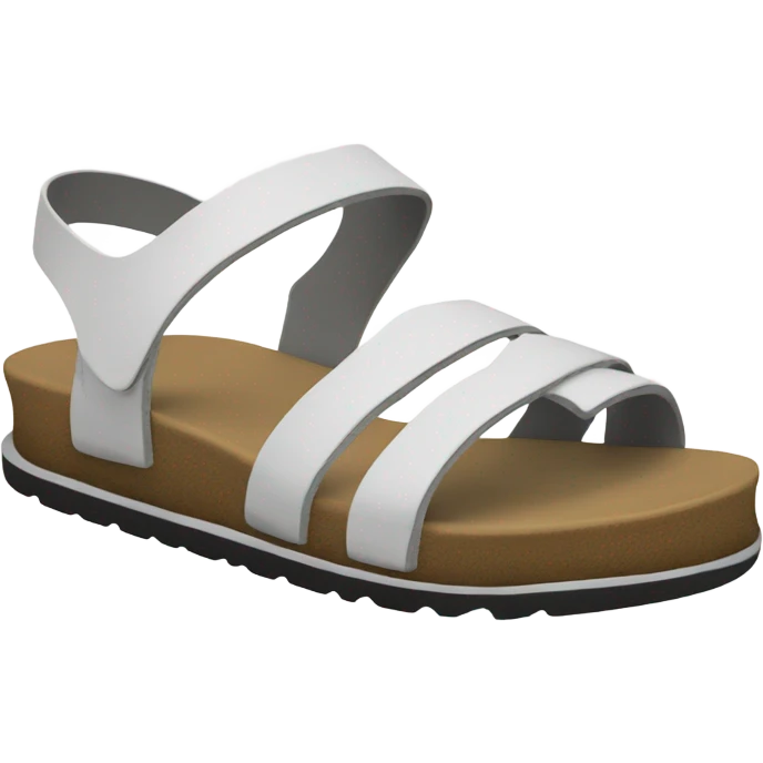 White Platform WOLFE sandal white leather emoji