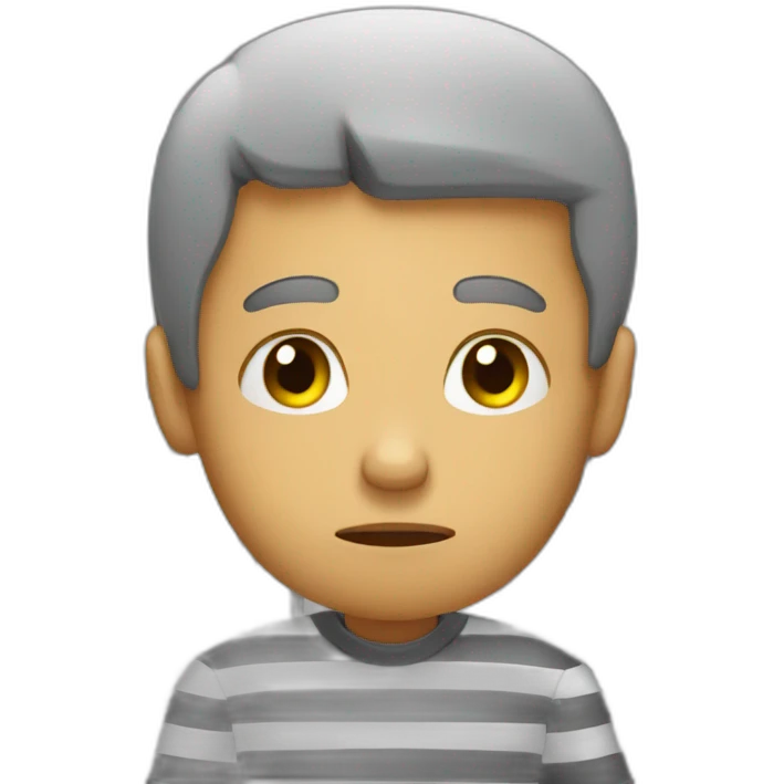 Sad student in prison emoji