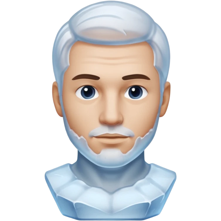 ice Sculpture bust man emoji