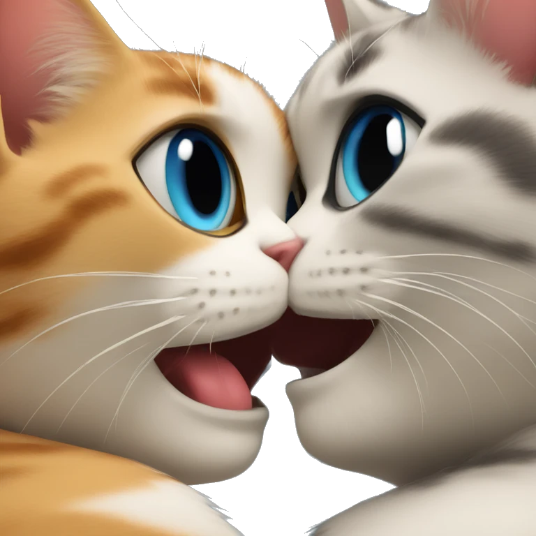 Cats kissing  emoji