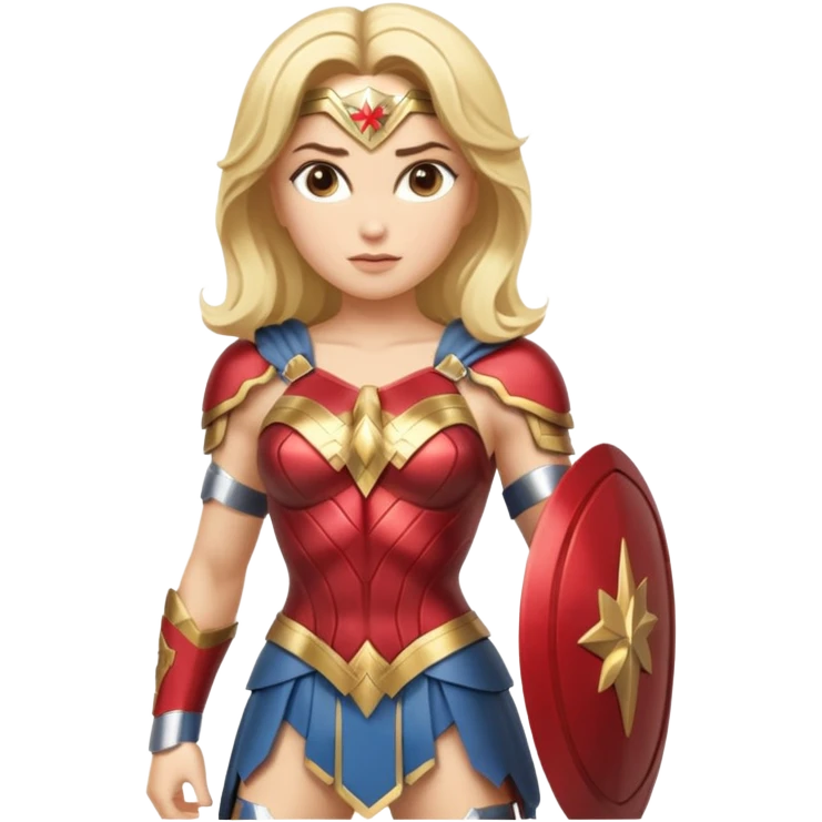 blonde Wonder Woman full body pose emoji