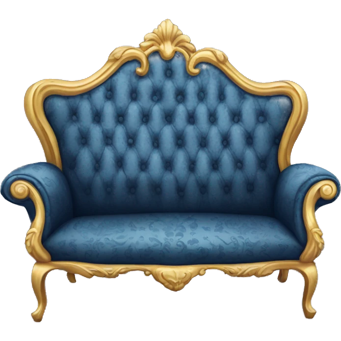 Navy blue rococo sofa emoji