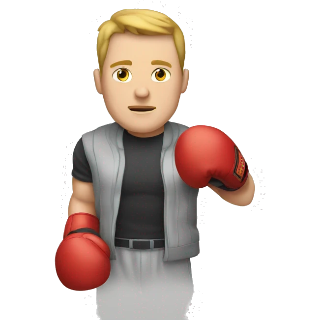 white man wearing boxing gloves emoji