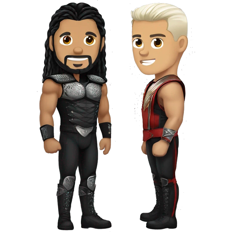 cody rhodes wearing roman reigns outfit emoji