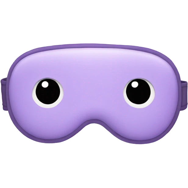 light purple sleep mask emoji