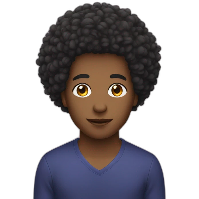 Cheveux afro emoji