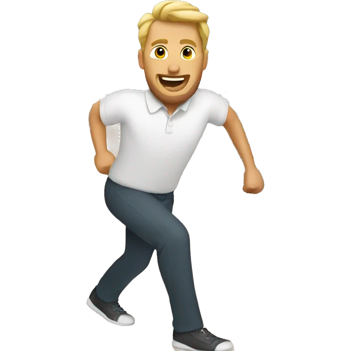 white man bowling emoji