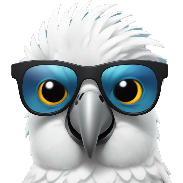 Cockatoo with sunglasses emoji