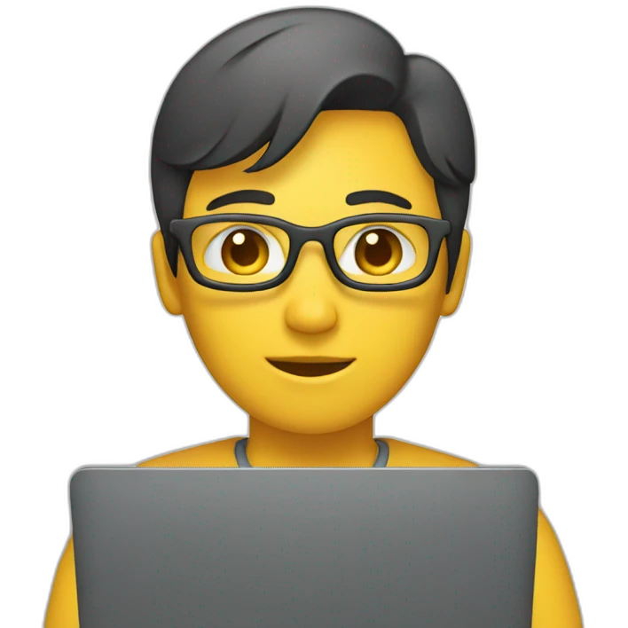 a programmer working in front of laptop emoji