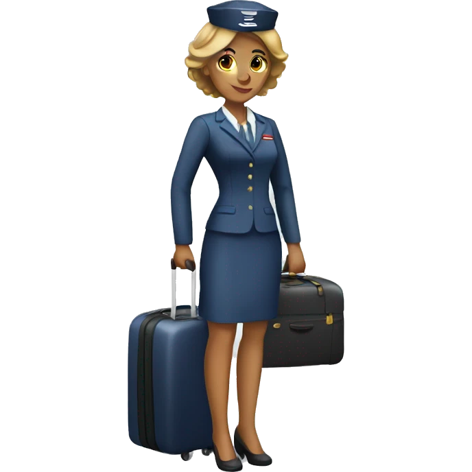 FLIGHT ATTENDANT WITH A LUGGAGE emoji
