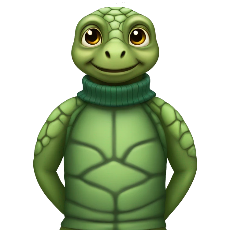 Turtle with turtleneck shirt  emoji